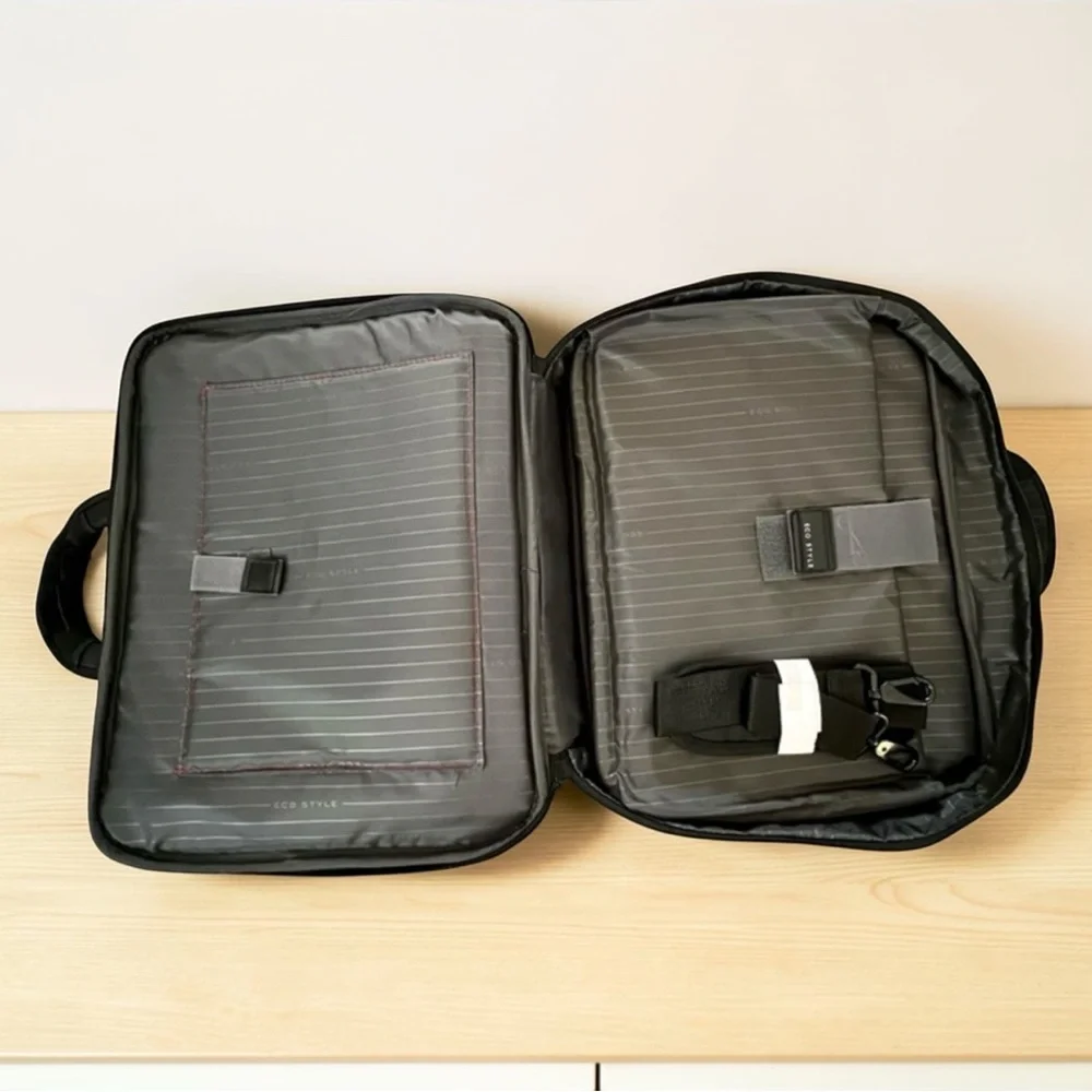 Black Travel Briefcase Laptop Organizer